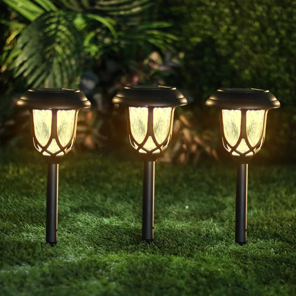 Solar Lights Outdoor Waterproof, 6 Pack LED Solar Garden Lights outside Decor for Yard Patio Landscape Walkway