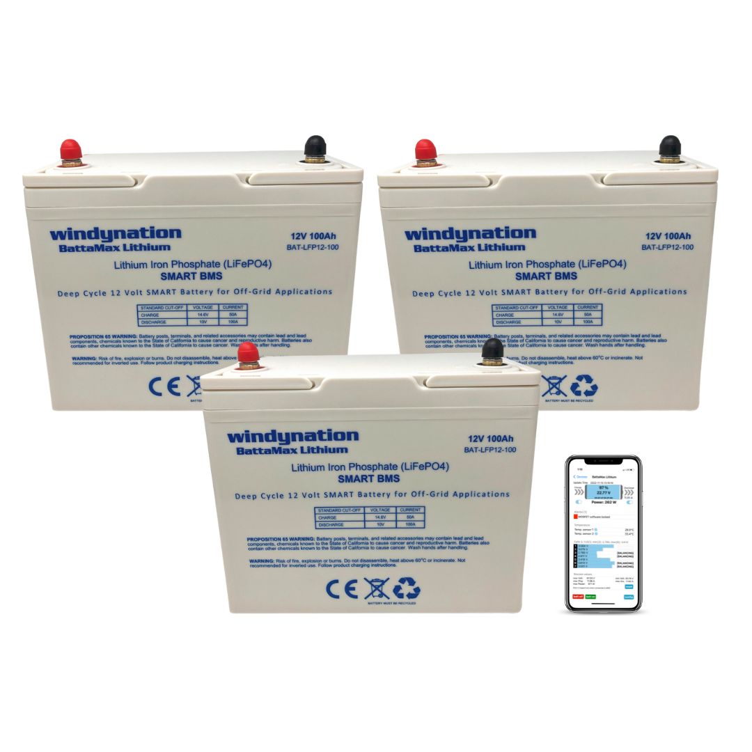 Windy Nation BattaMax 12V 100Ah LiFePO4 Battery