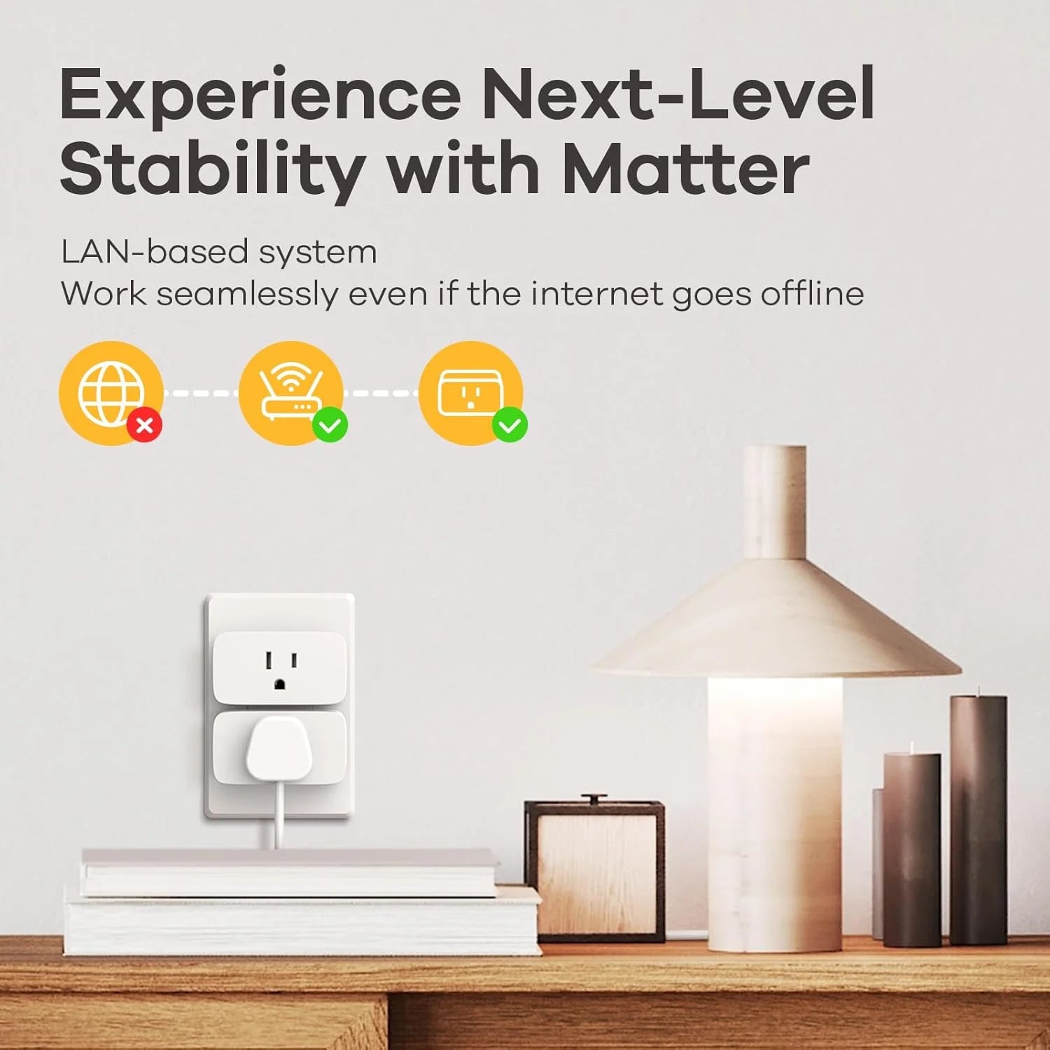 Matter Smart Plug, Wifi Smart Outlet 15A 1800W, Works with Apple Home Siri Alexa Google Home Smartthings, App Remote Control, Voice Control, Timer Schedule, 2.4Ghz Wifi, FCC Certified, 4 Pack